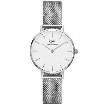 Daniel Wellington Petite Sterling dameur med rustfri meshlænke